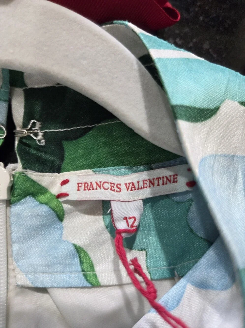 Frances Valentine Green Geo-Print Maxi Dress - Size 12 - Picture 9 of 16